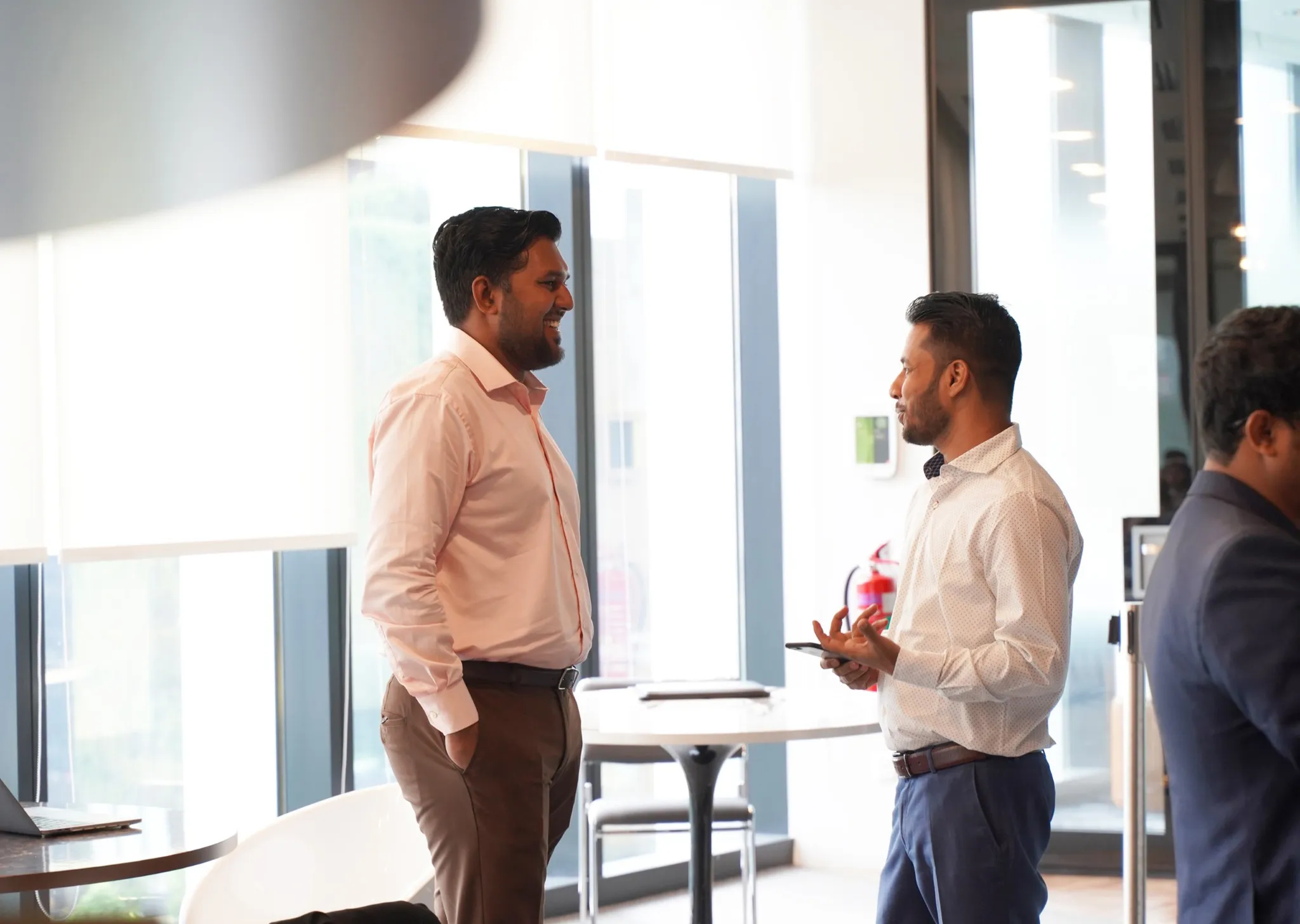 Team collaborating in modern office